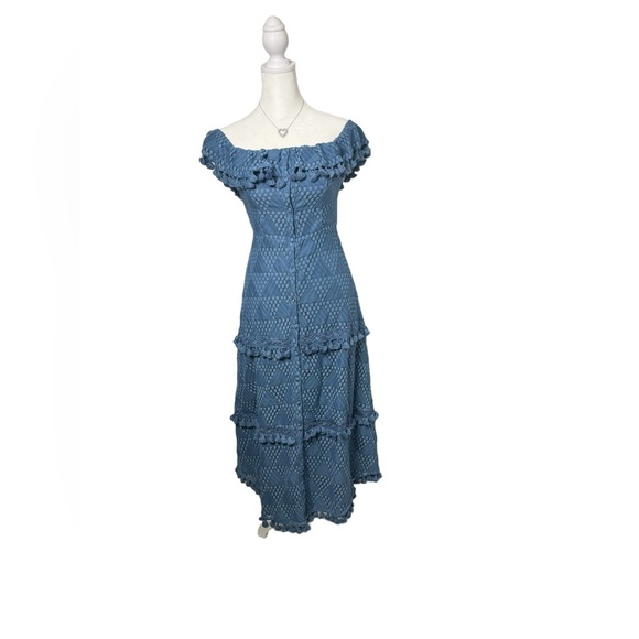 NWT Tularosa Monica dress, size S, Slate Blue, Boho Dress CB45 - Picture 3 of 8